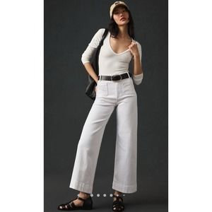 Anthropologie MAEVE The Denim Colette Cropped Wide - Leg Jeans - 29